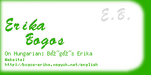 erika bogos business card